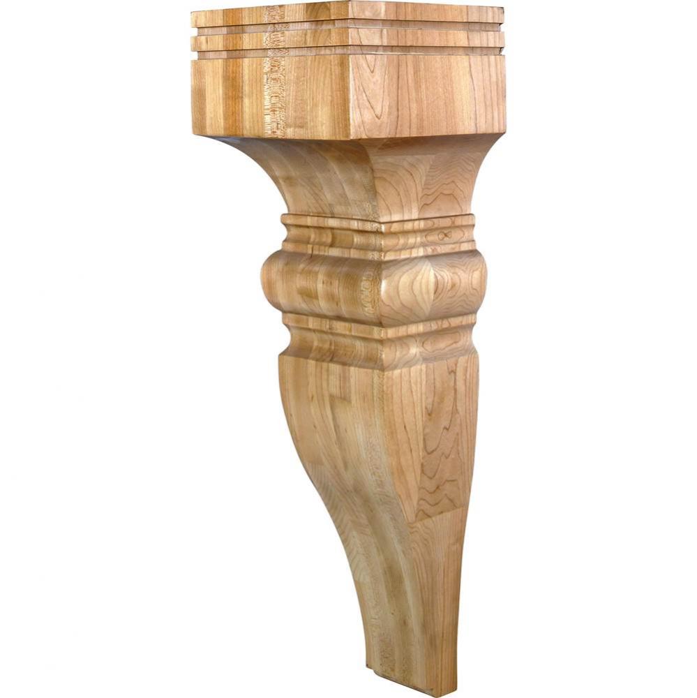 7'' W x 7'' D x 22'' H Alder Baroque Corbel