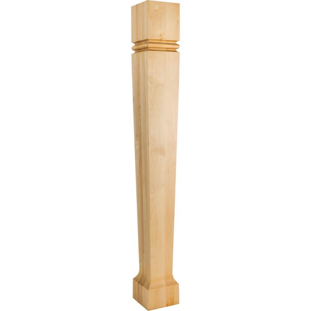 5'' W x 5'' D x 42'' H Cherry Bullnose Tapered Post