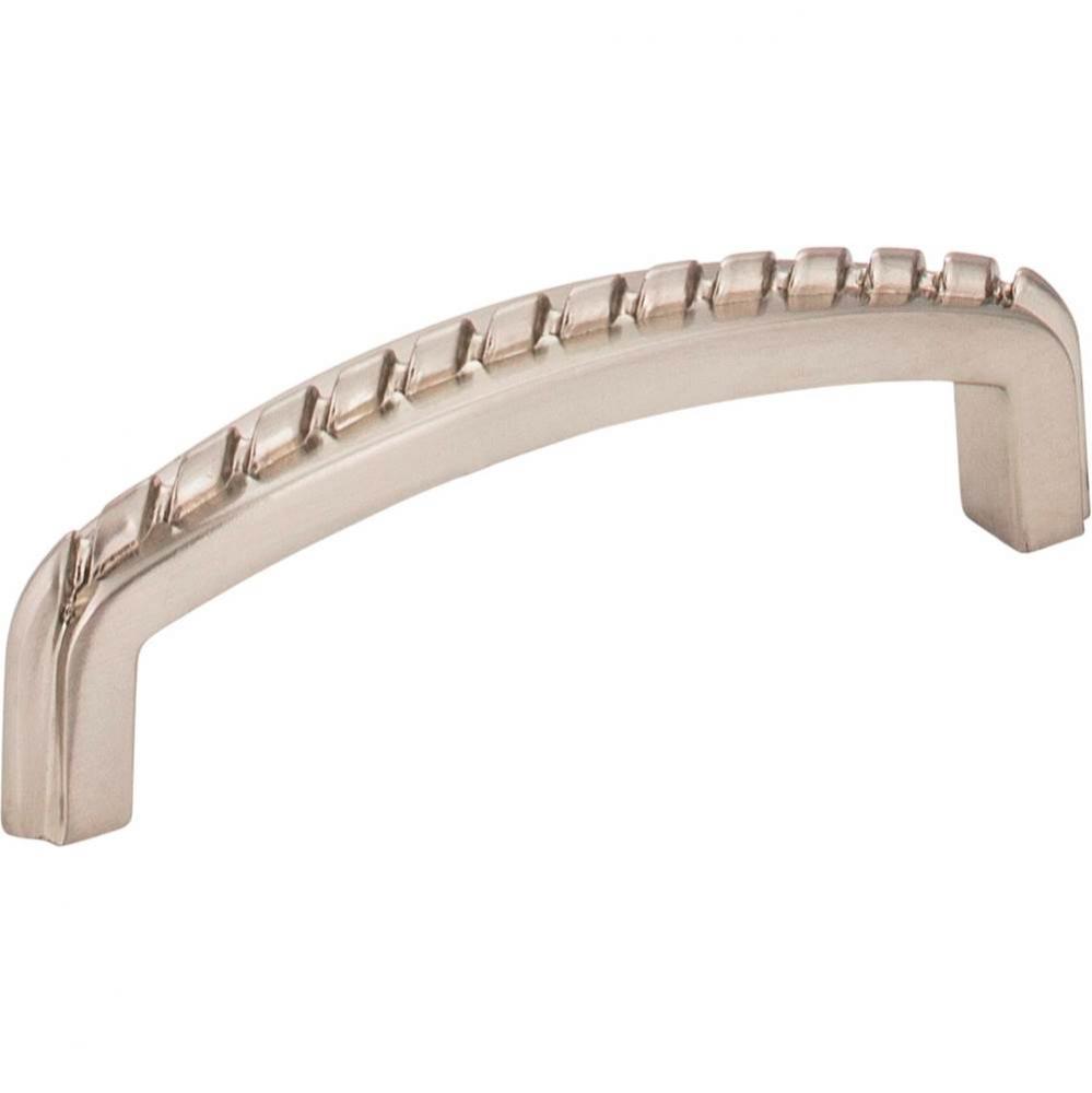 3'' Center-to-Center Satin Nickel Rope Detailed Cypress Cabinet Pull