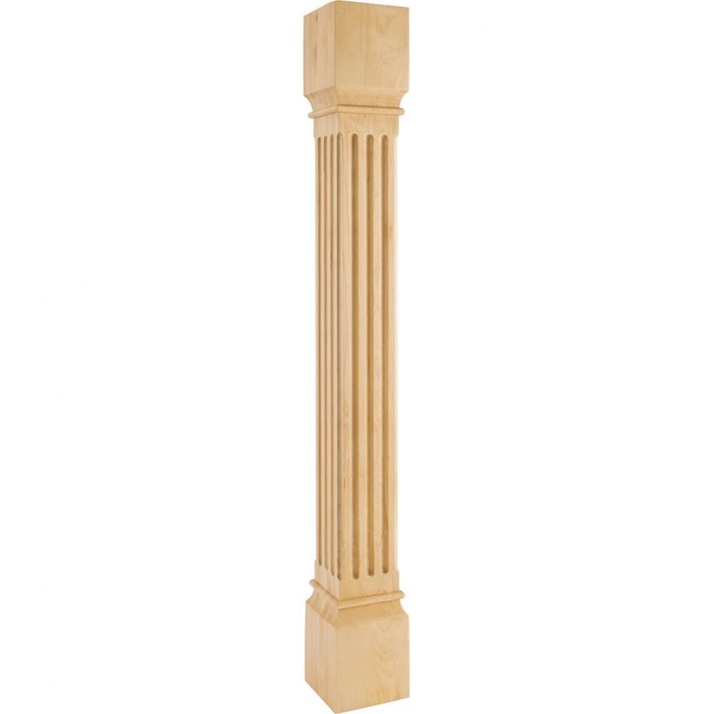 5'' W x 5'' D x 42'' H Alder Fluted Post