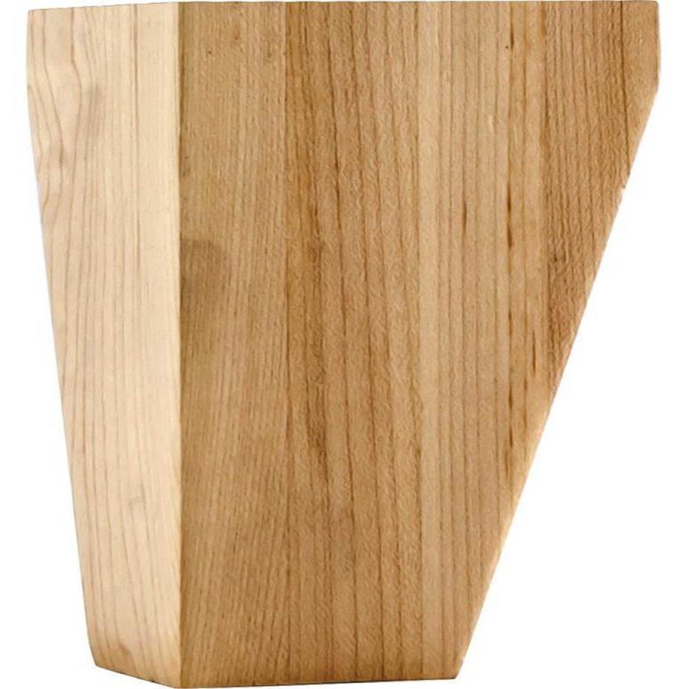 3-1/2'' W x 3-1/2'' D x 4-1/2'' H Alder Square Shaker Bun Foot