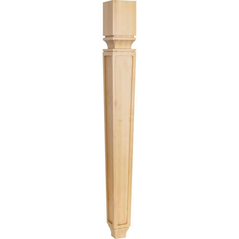 3-3/4'' W x 3-3/4'' D x 35-1/2'' H Maple Tapered Square Mission Post