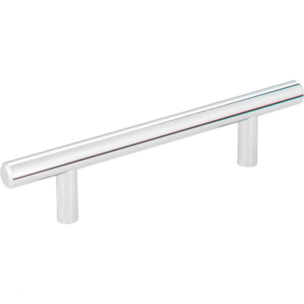 96 mm Center-to-Center Polished Chrome Naples Cabinet Bar Pull