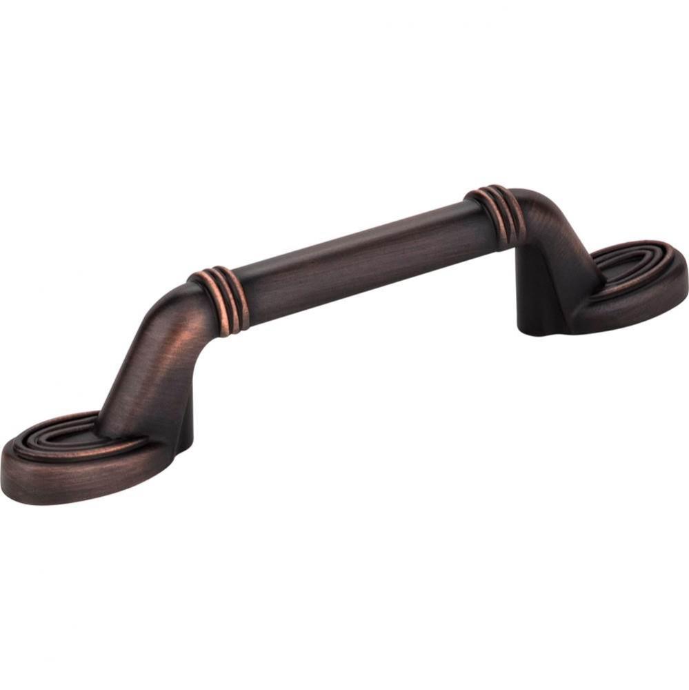 3'' Center-to-Center Brushed Oil Rubbed Bronze Ringed Detail Vienna Cabinet Pull