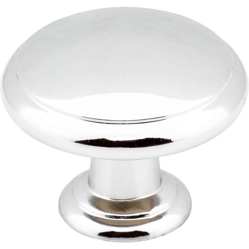 1-3/16'' Diameter Polished Chrome Gatsby Cabinet Mushroom Knob