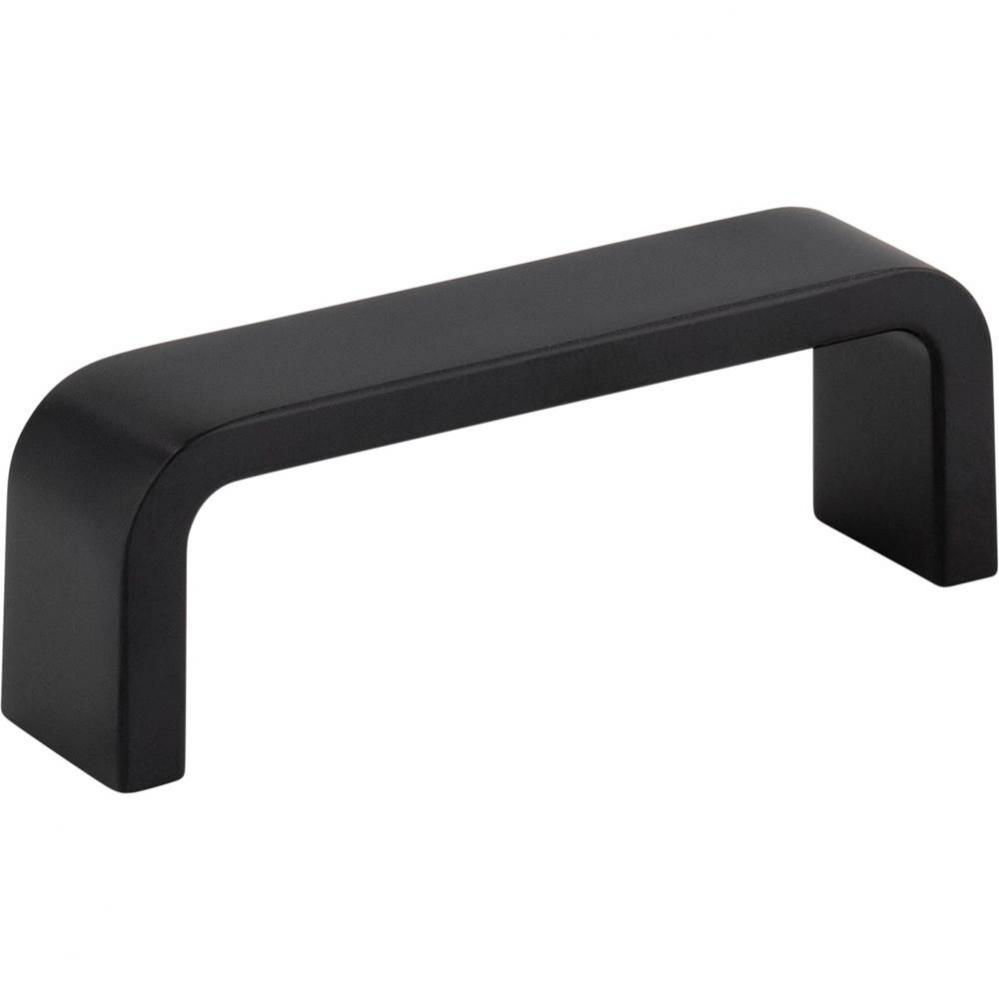 3'' Center-to-Center Matte Black Square Asher Cabinet Pull