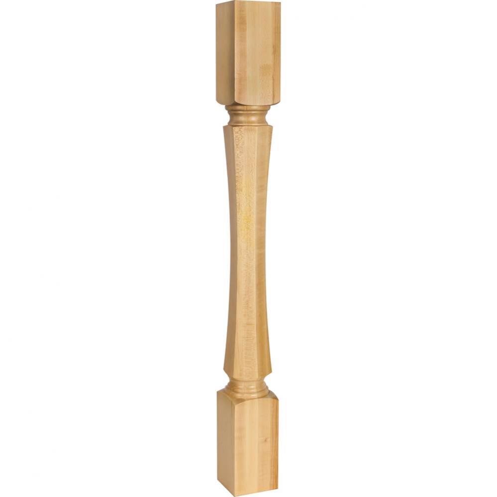 3-1/2'' W x 3-1/2'' D x 35-1/2'' H Hard Maple Hexagonal Post