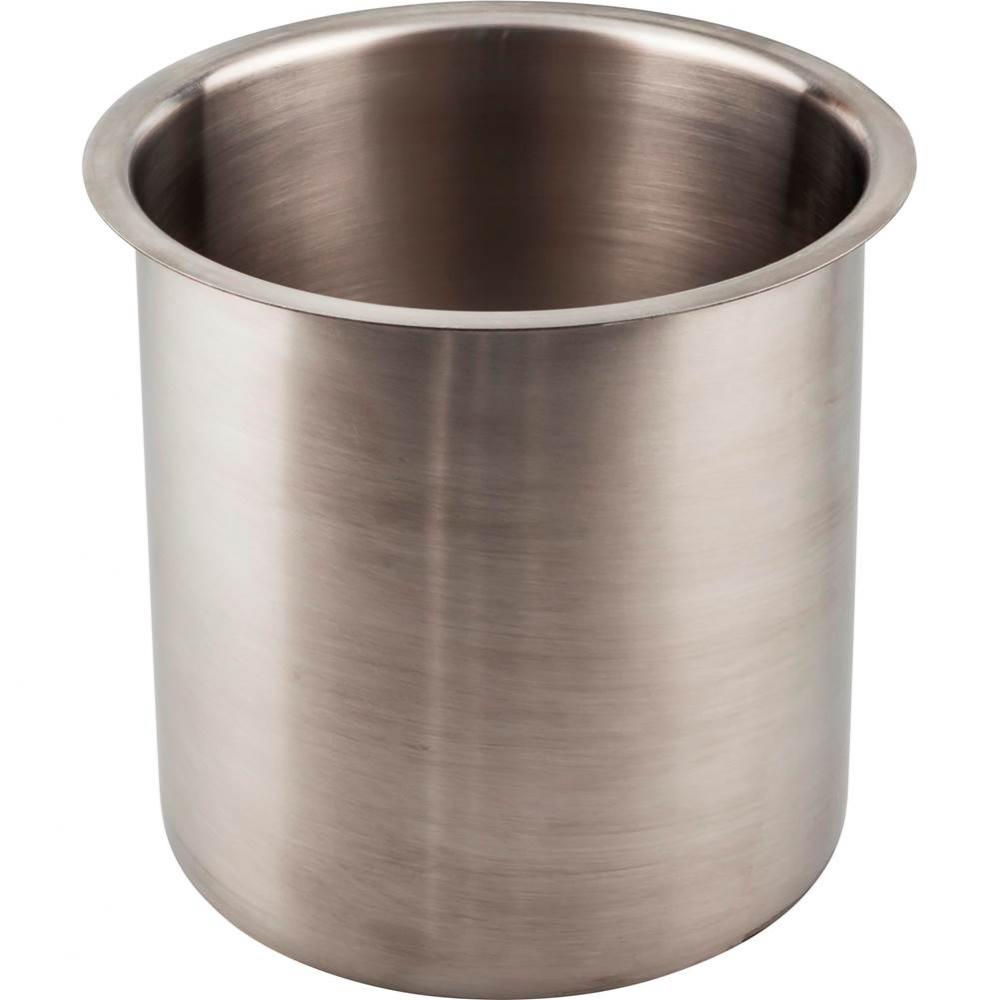 6'' Diameter 6'' Height Brushed Stainless Steel Trash Can Ring