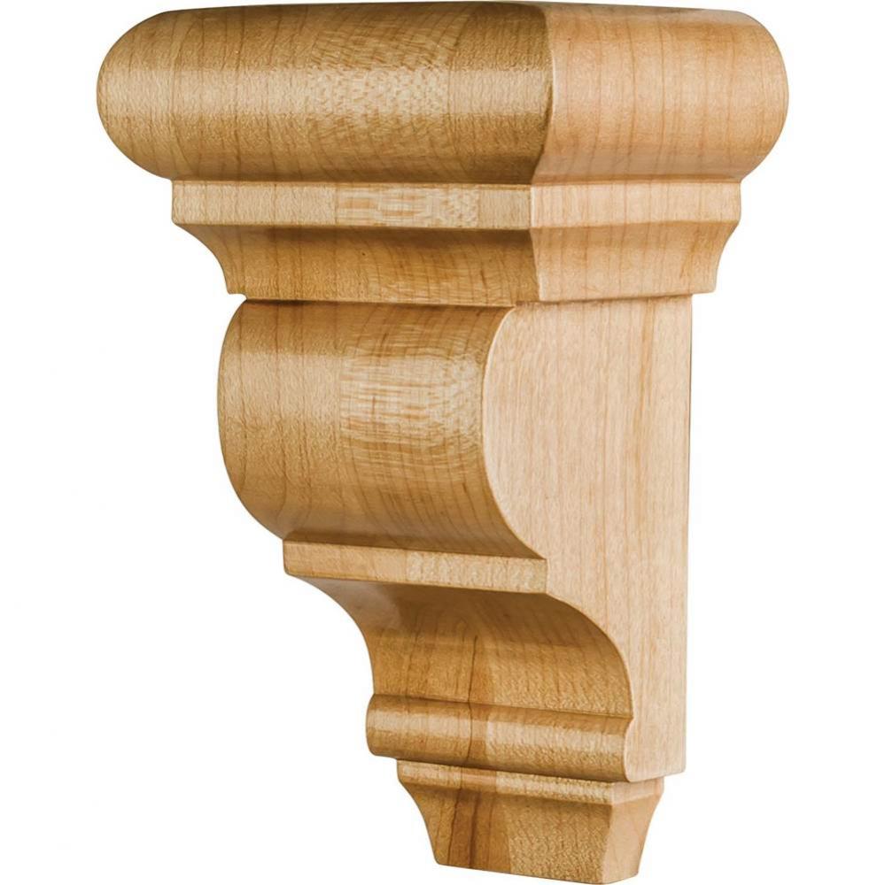 3'' W x 2-1/2'' D x 5'' H Maple Smooth Corbel