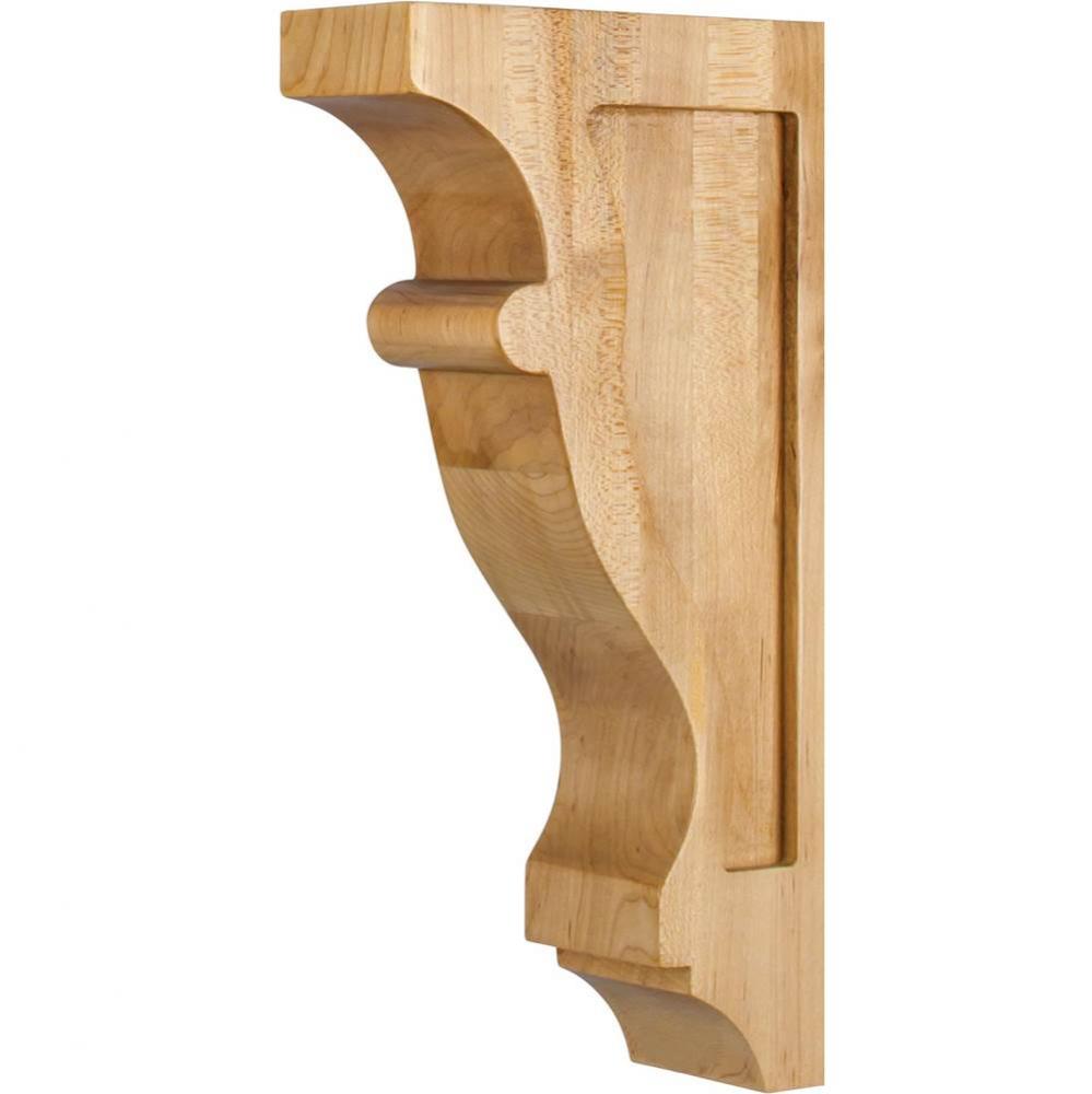 2-1/2'' W x 6'' D x 12'' H Rubberwood Contour Corbel