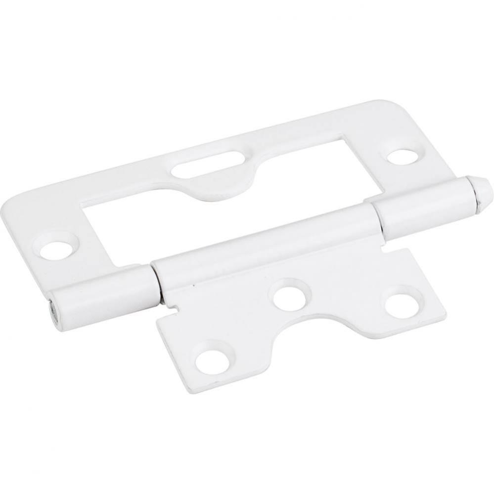 Bright White 3'' Swaged Loose Pin Non-Mortise Hinge with 1 Slot