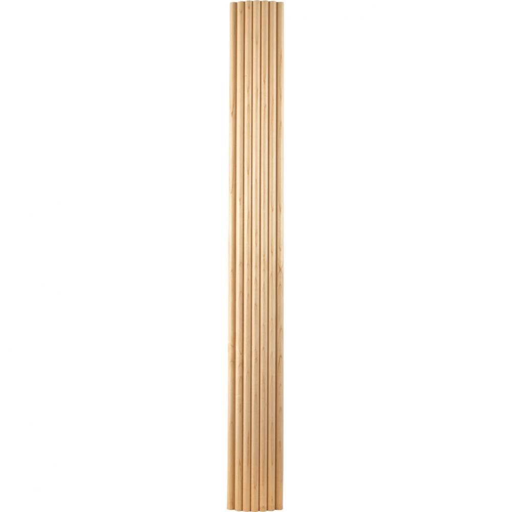 3/4'' D x 2-5/8'' H Poplar Reed Corner Moulding