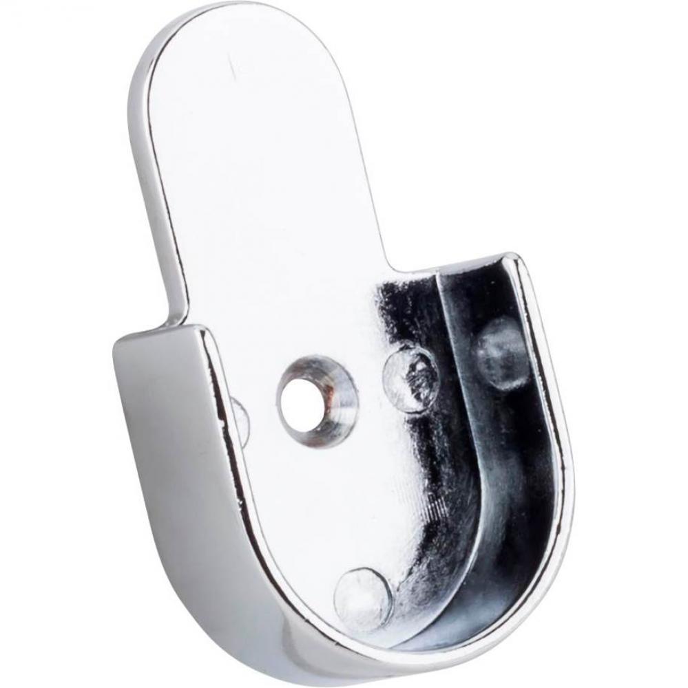 Chrome Open Knock-In Mounting Bracket for 1'' Round Closet Rods