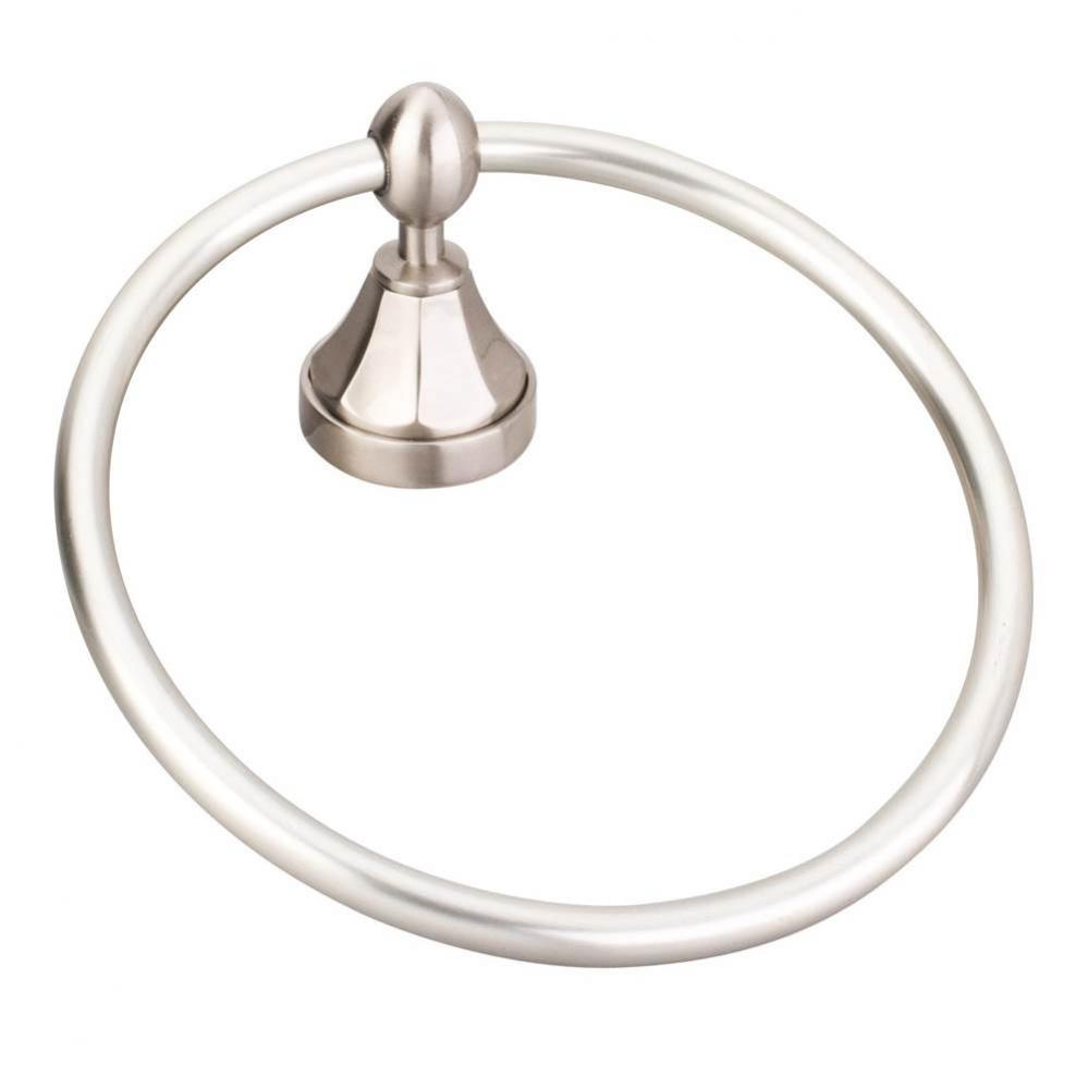 Newbury Satin Nickel Towel Ring - Contractor Packed