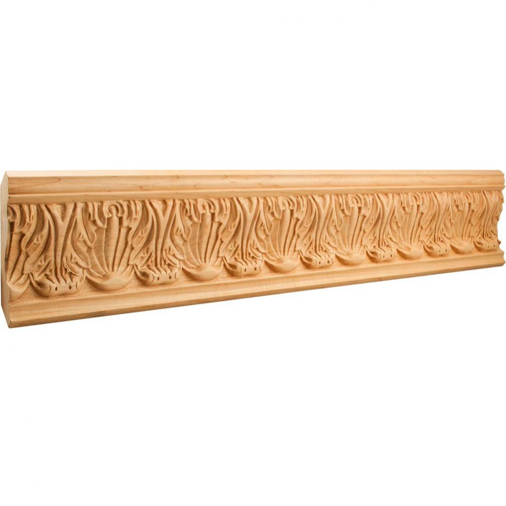 1-1/4'' D x 4-3/4'' H Alder Acanthus Hand Carved Moulding