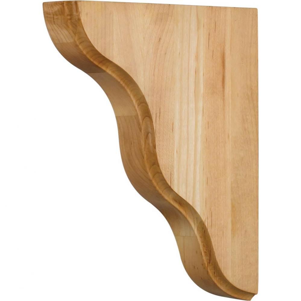 1-3/4'' W x 7-1/2'' D x 9-1/2'' H Rubberwood Smooth Contour Corbel