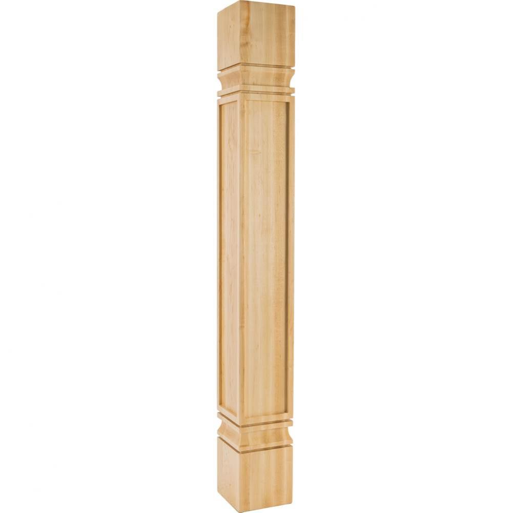 5'' W x 5'' D x 42'' H Hard Maple Square Mission Post