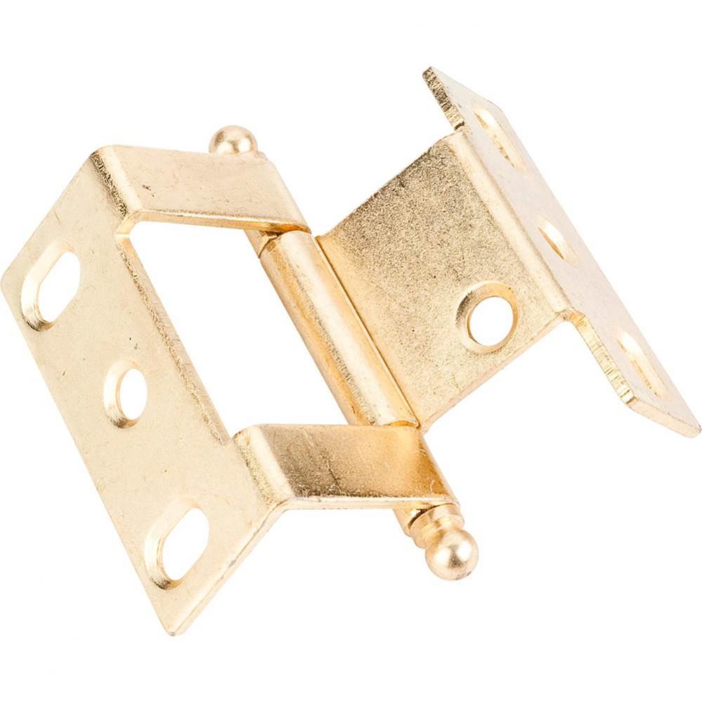 Offset Bi-fold Furniture Hinge Polished Brass