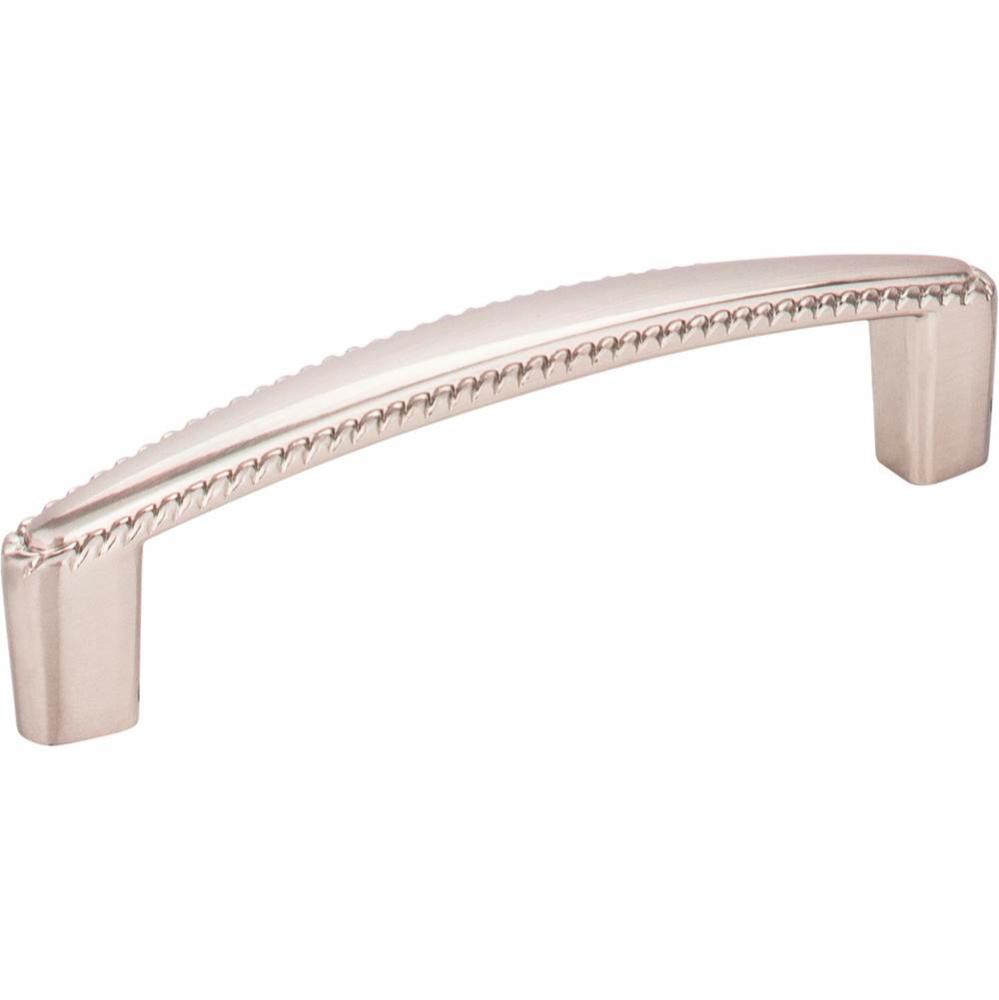 96 mm Center-to-Center Satin Nickel Rope Detailed Lindos Cabinet Pull