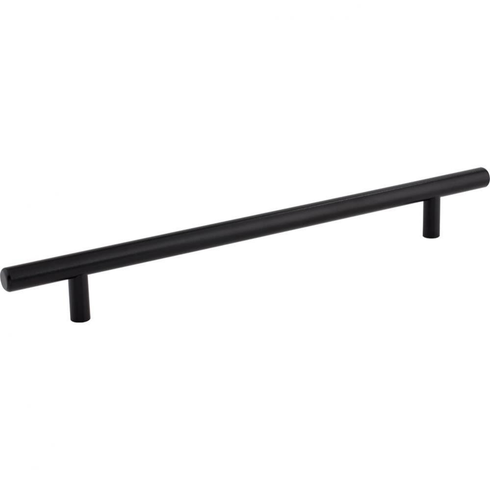 224 mm Center-to-Center Hollow Matte Black Stainless Steel Naples Cabinet Bar Pull