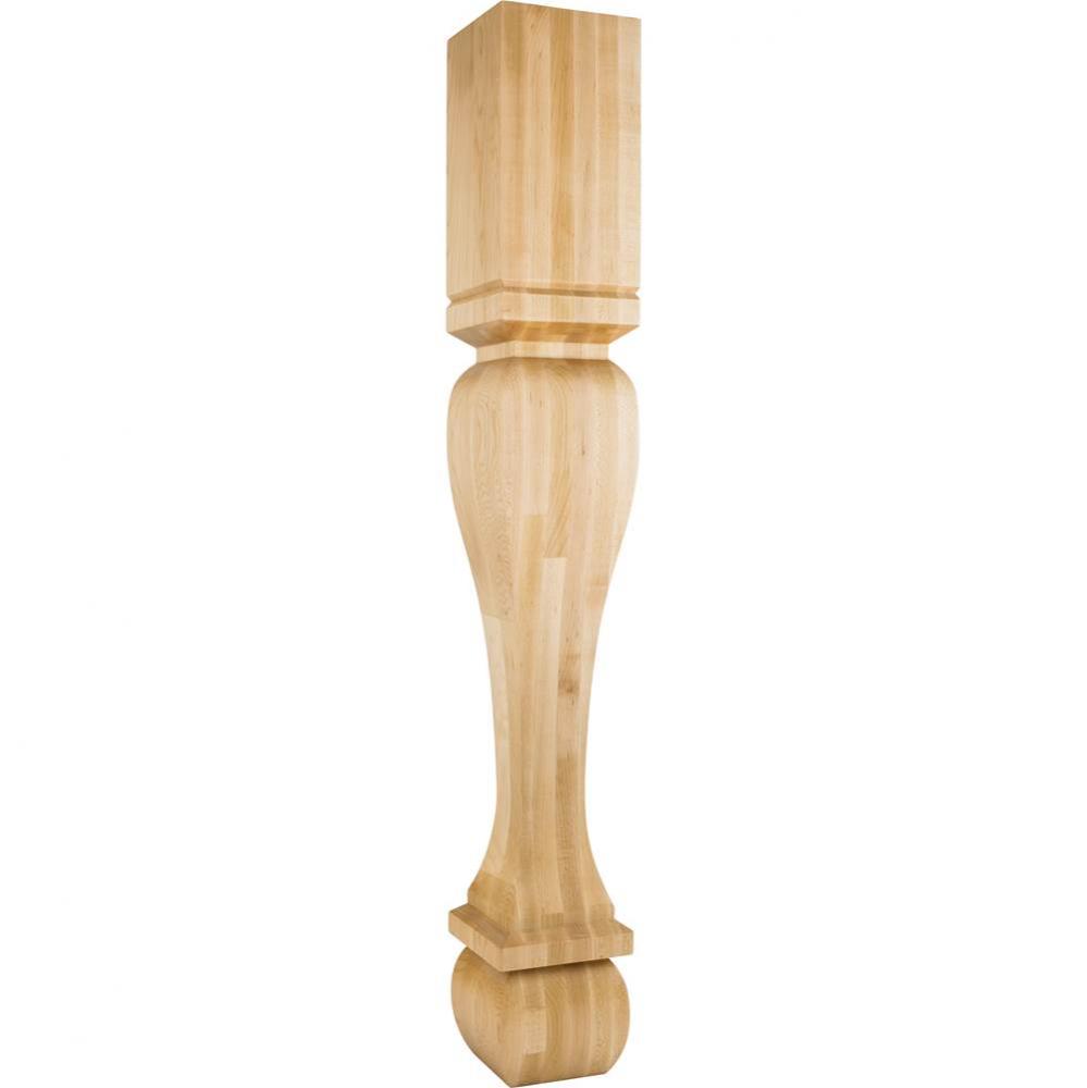 6'' W x 6'' D x 42'' H Alder Footed Square Post