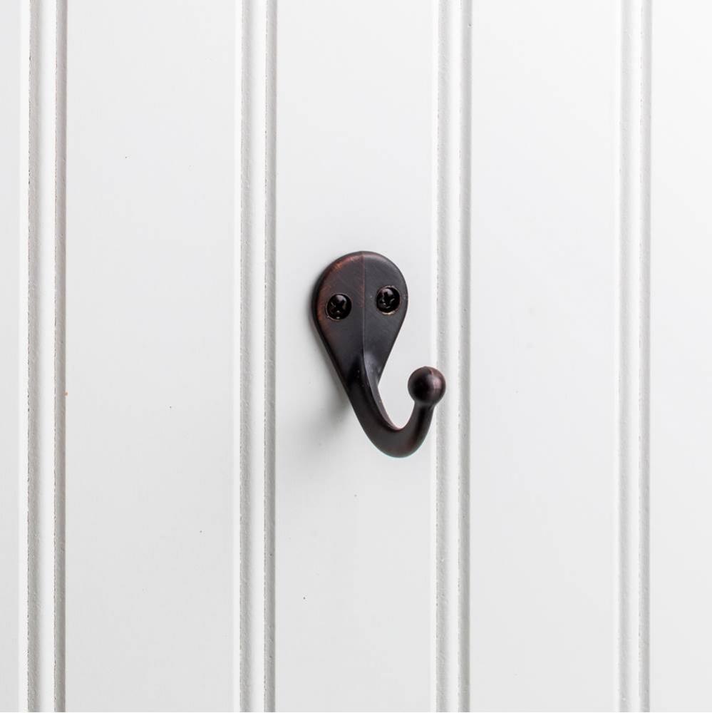 1-3/4'' Brushed Oil Rubbed Bronze Traditional Single Prong Ball End Wall Mounted Hook