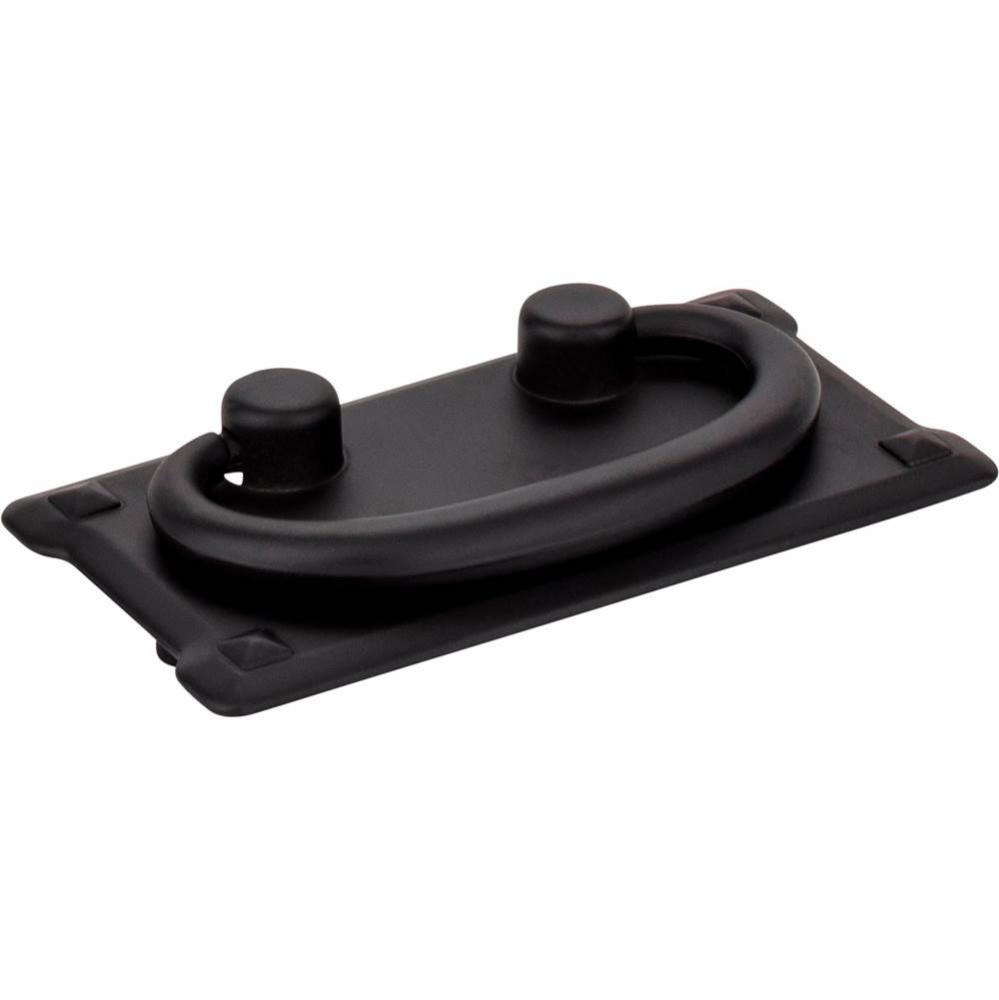 3'' Center-to-Center Matte Black Rectangle Verona Cabinet Drop Pull