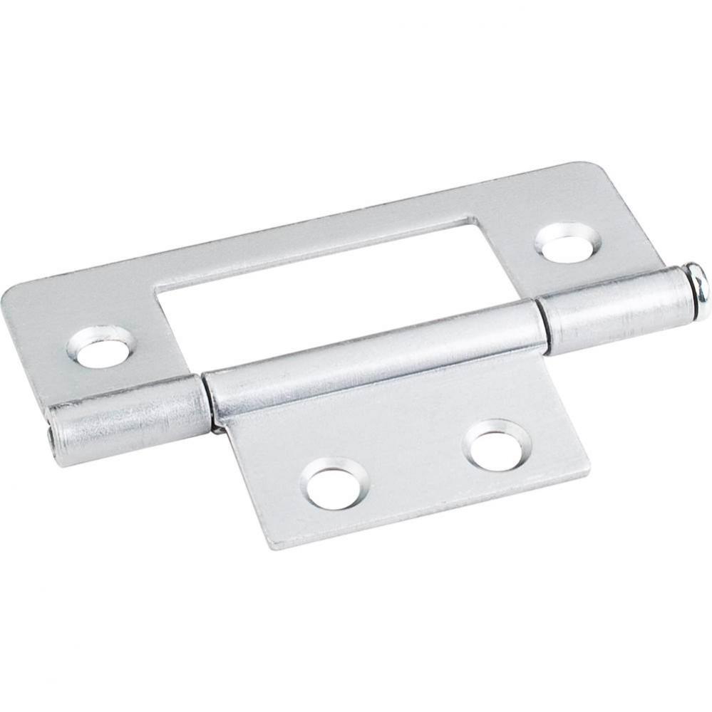 Brushed Chrome 3'' Loose Pin Non-Mortise Hinge 4 Hole