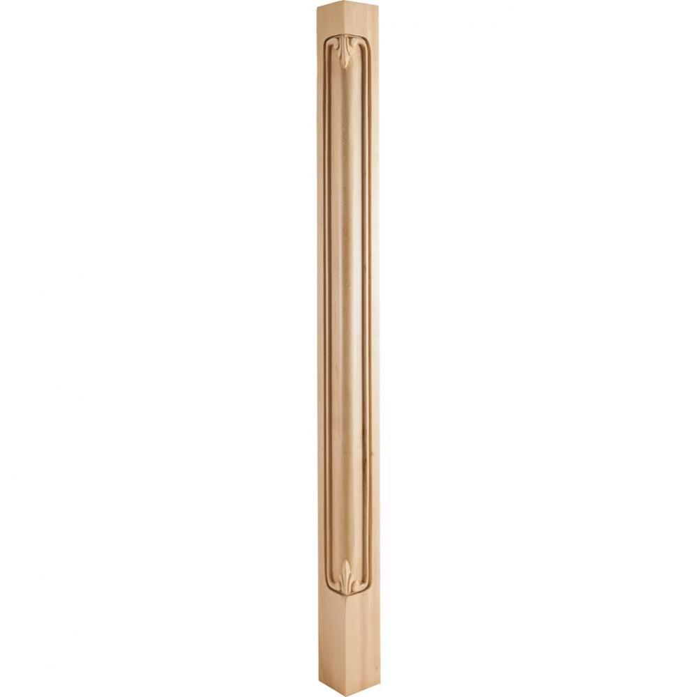 2-3/4'' W x 2-3/4'' D x 42'' H Rubberwood Acanthus Corner Post