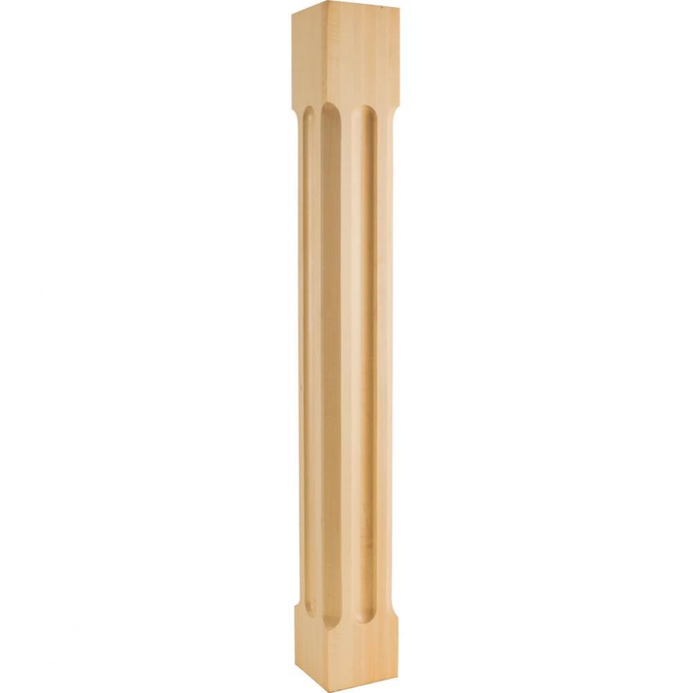 5'' W x 5'' D x 42'' H Hard Maple Scooped Post