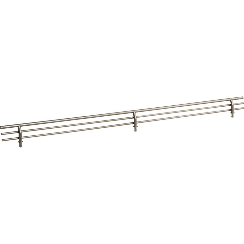 23'' Wide Satin Nickel Wire Shoe Fence for Shelving