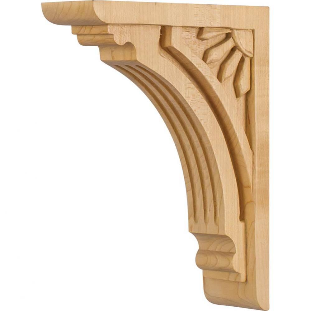 2'' W x 6'' D x 8'' H Rubberwood Art Deco Corbel