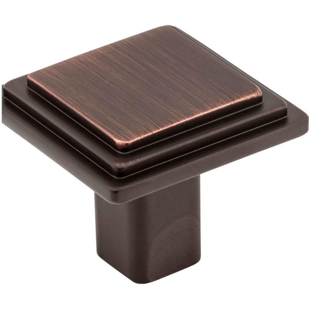 1-1/4'' Overall Length Brushed Oil Rubbed Bronze Square Calloway Cabinet Knob