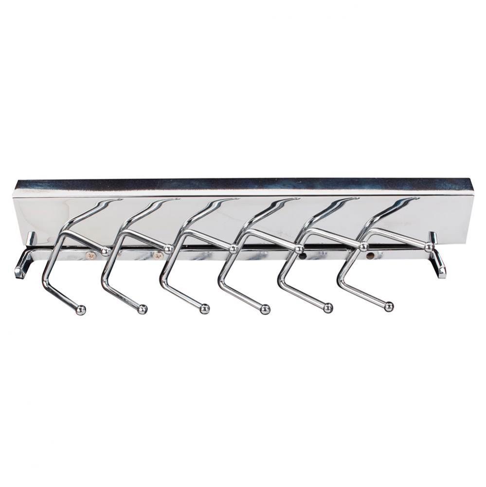 Polished Chrome 12'' Tie Rack