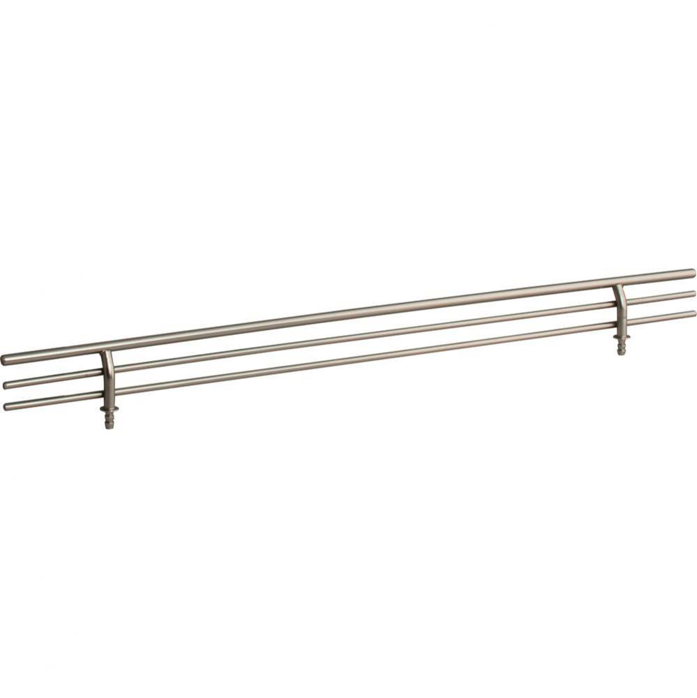 17'' Wide Satin Nickel Wire Shoe Fence for Shelving