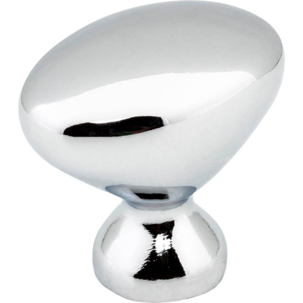 1-1/4'' Overall Length Polished Chrome Oval Merryville Cabinet Knob