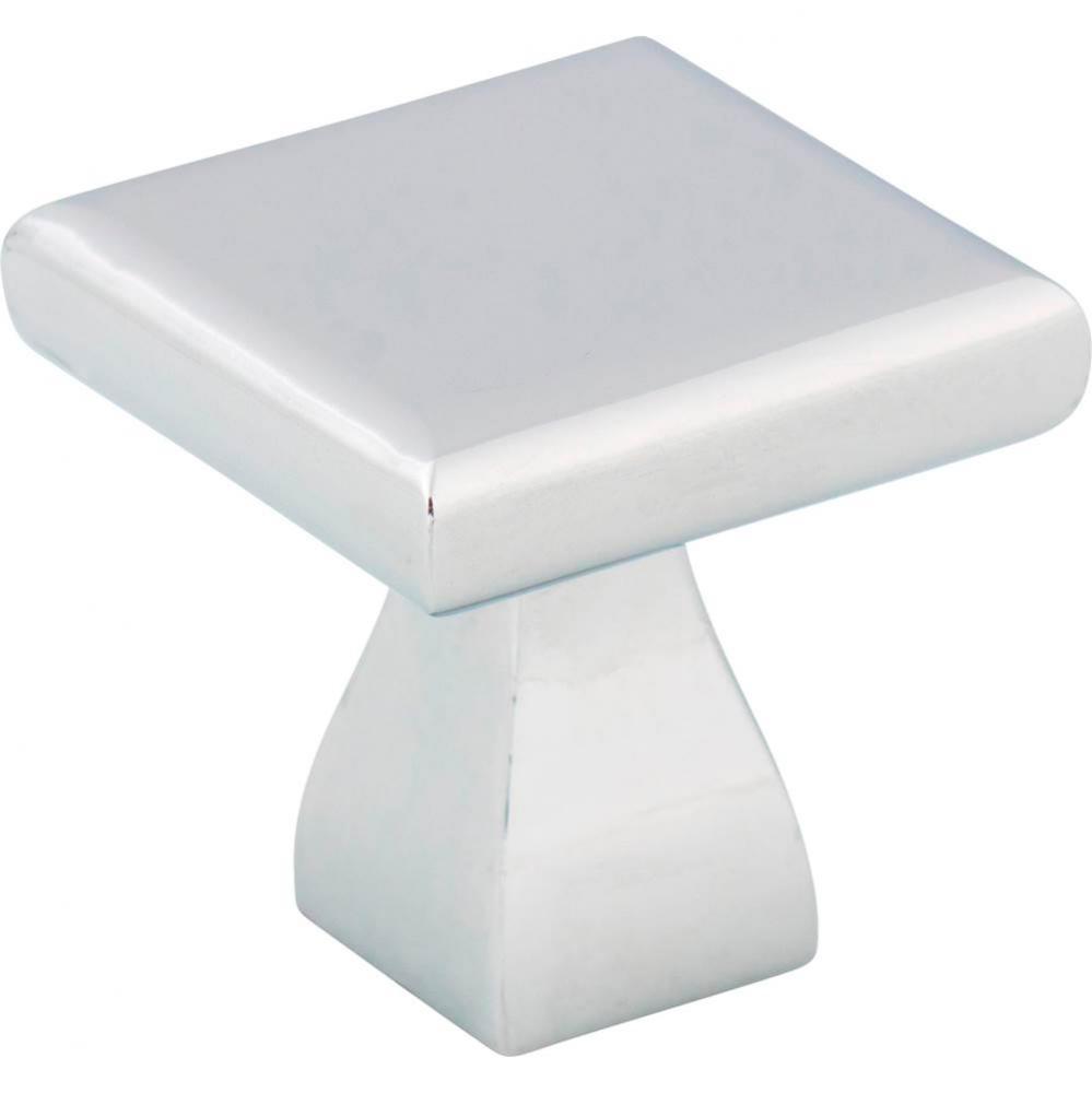 1'' Overall Length Polished Chrome Square Hadly Cabinet Knob