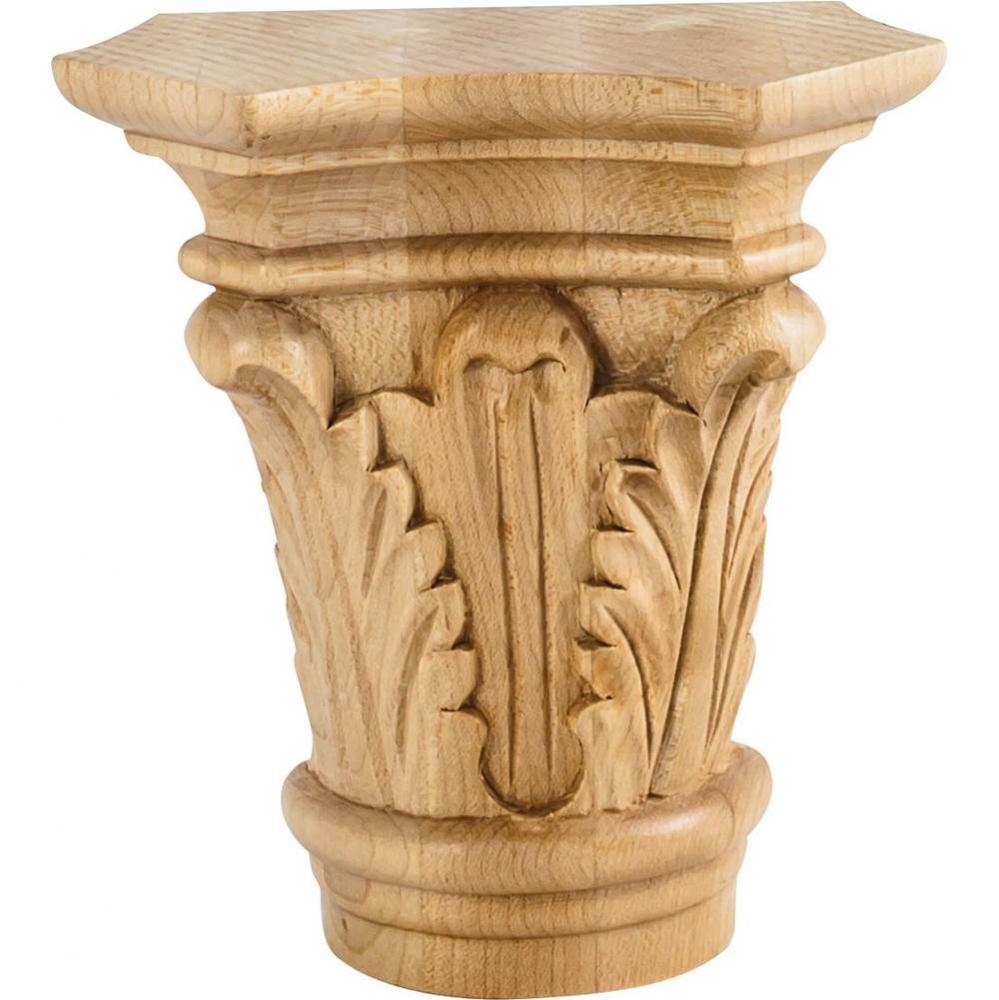 4-3/4'' W x 2-1/8'' D x 4-3/8'' H Maple Acanthus Capital