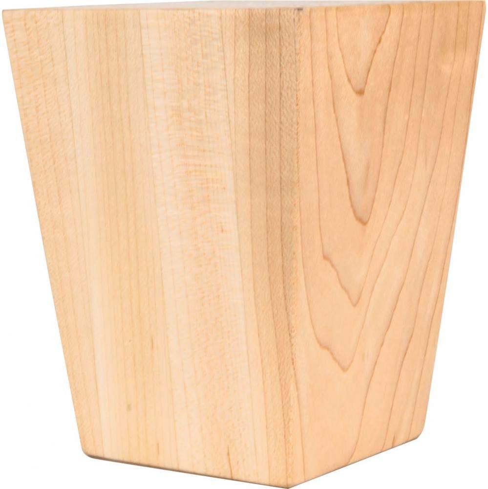 3-1/2'' W x 3-1/2'' D x 4-1/2'' H Hard Maple Square Tapered Shaker B