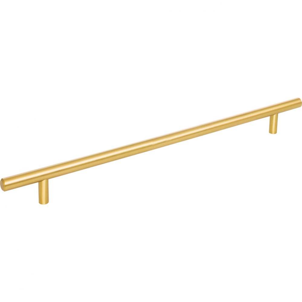 288 mm Center-to-Center Brushed Gold Naples Cabinet Bar Pull