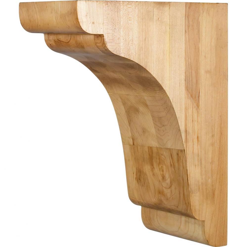 5'' W x 9'' D x 12'' H Rubberwood Minimalist Corbel