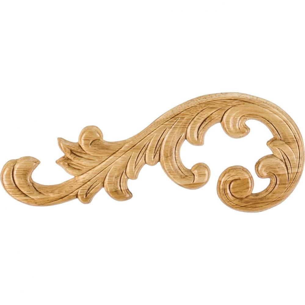 10-5/8'' W x 5/16'' D x 4-3/8'' H Left Pressed Rubberwood Acanthus A