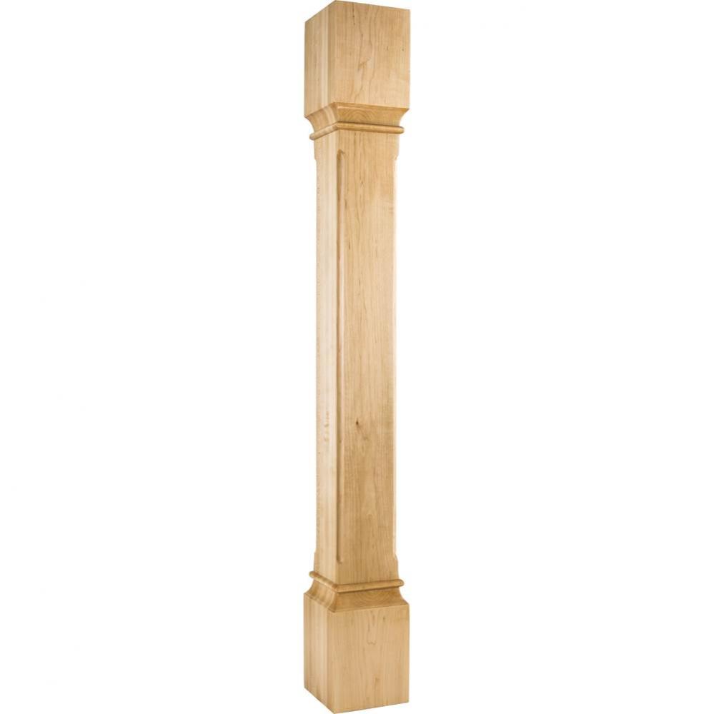 5'' W x 5'' D x 42'' H Rubberwood Fluted Edge Post