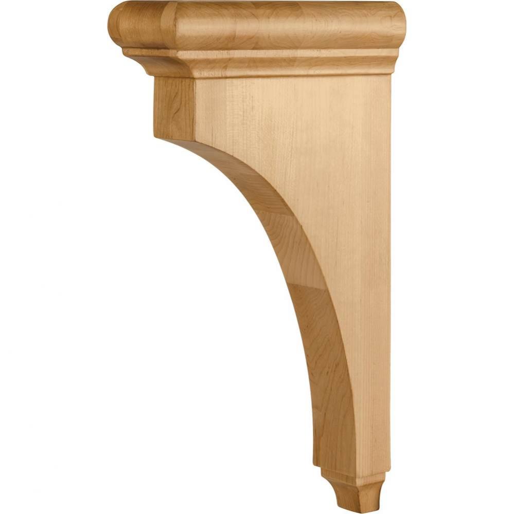 3'' W x 8'' D x 14'' H Alder Bullnose Cap Corbel