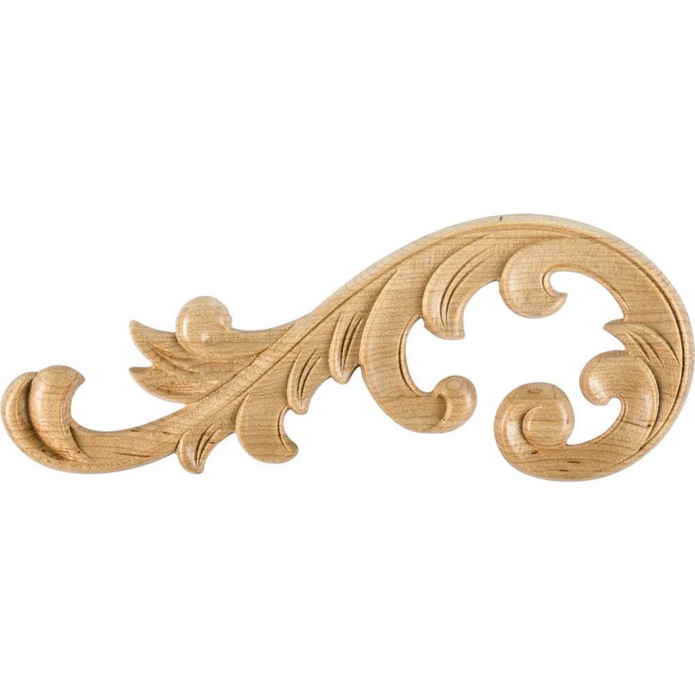 10-5/8'' W x 1/4'' D x 4'' H Left Cherry Acanthus Applique