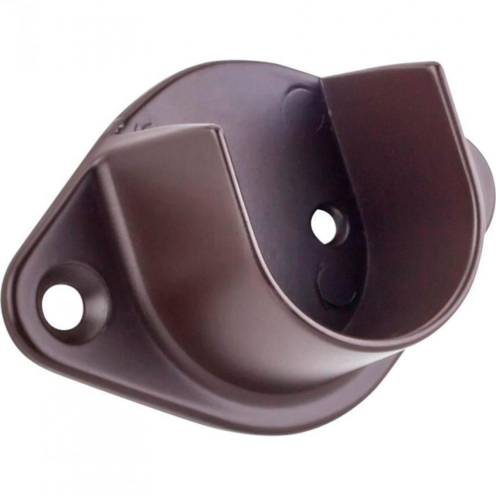 Dark Bronze Open Screw-In Mounting Bracket for 1'' Round Closet Rods