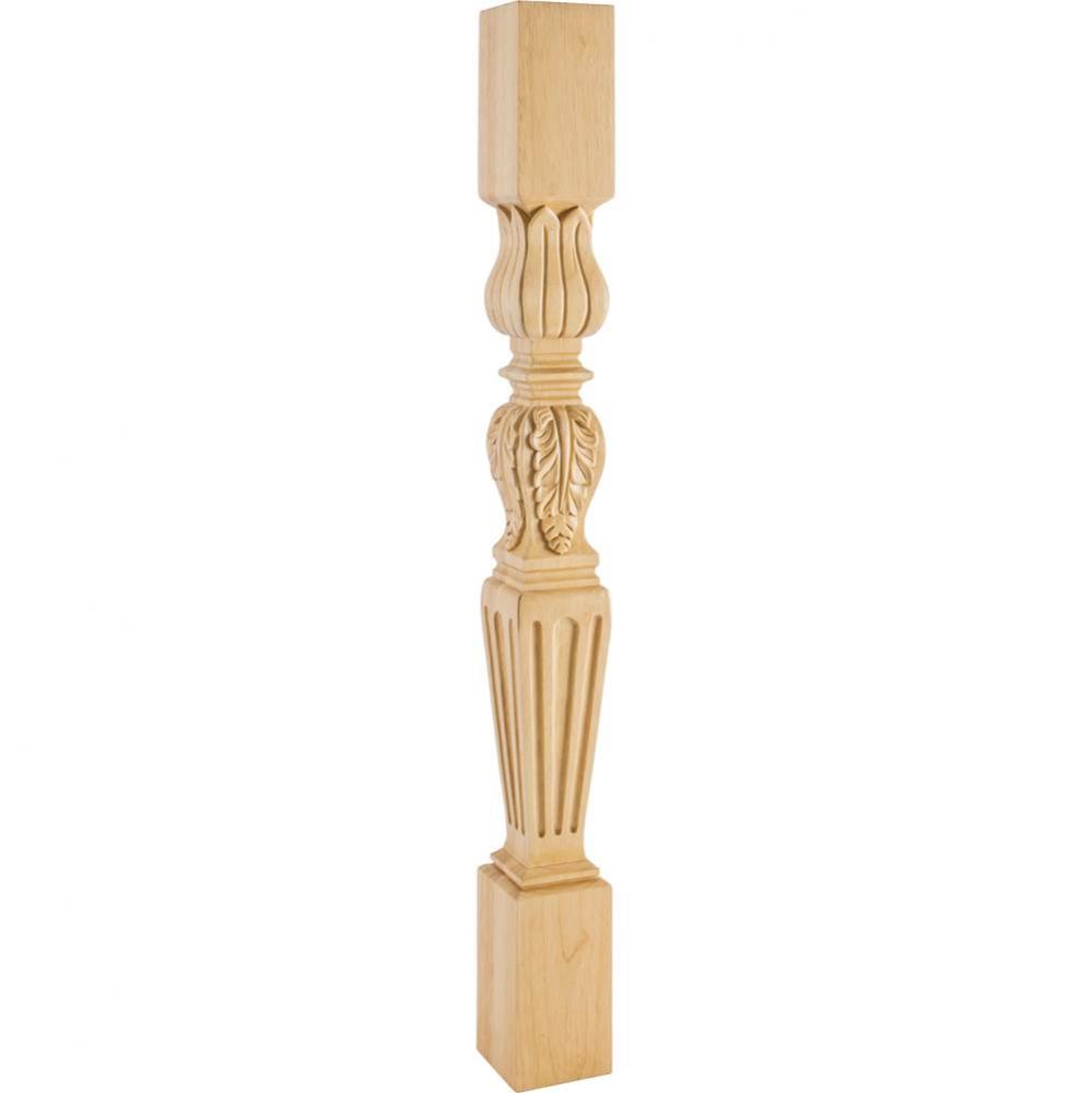 3-1/2'' W x 3-1/2'' D x 35-1/2'' H White Birch Fluted Acanthus Post