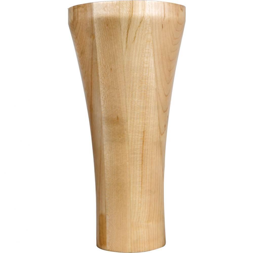 4'' W x 4'' D x 8'' H Hard Maple Contemporary Cove Bun Foot