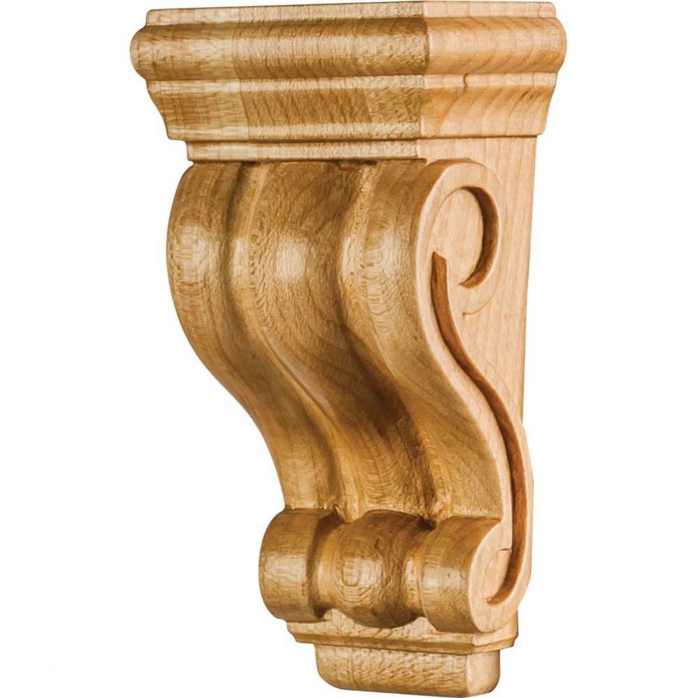 2'' W x 1-1/16'' D x 4'' H White Birch Scrolled Corbel