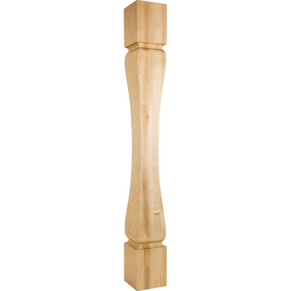 5'' W x 5'' D x 42'' H White Birch Baroque Minimalist Post